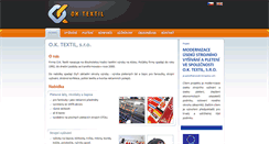 Desktop Screenshot of ok-textil.cz